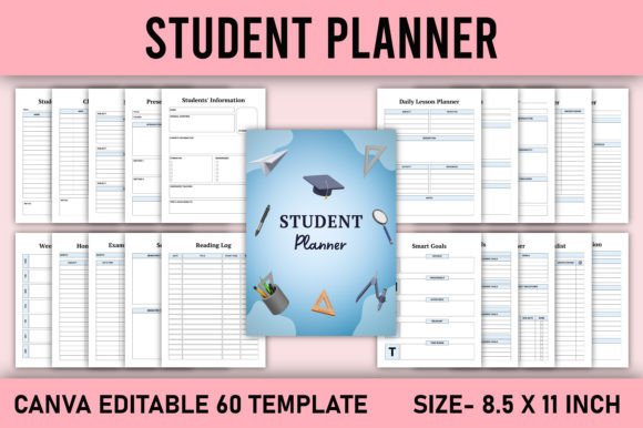 Download Student Planner Canva Template - Premium Resources