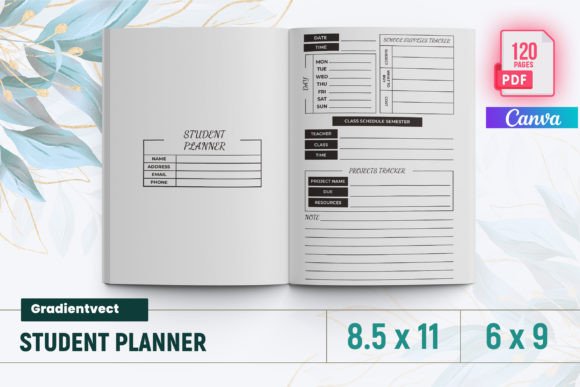 Download (KDP) Student Planner Canva - Premium Resources