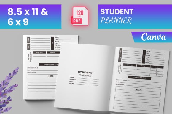 Download Student Planner Canva (KDP) - Premium Resources
